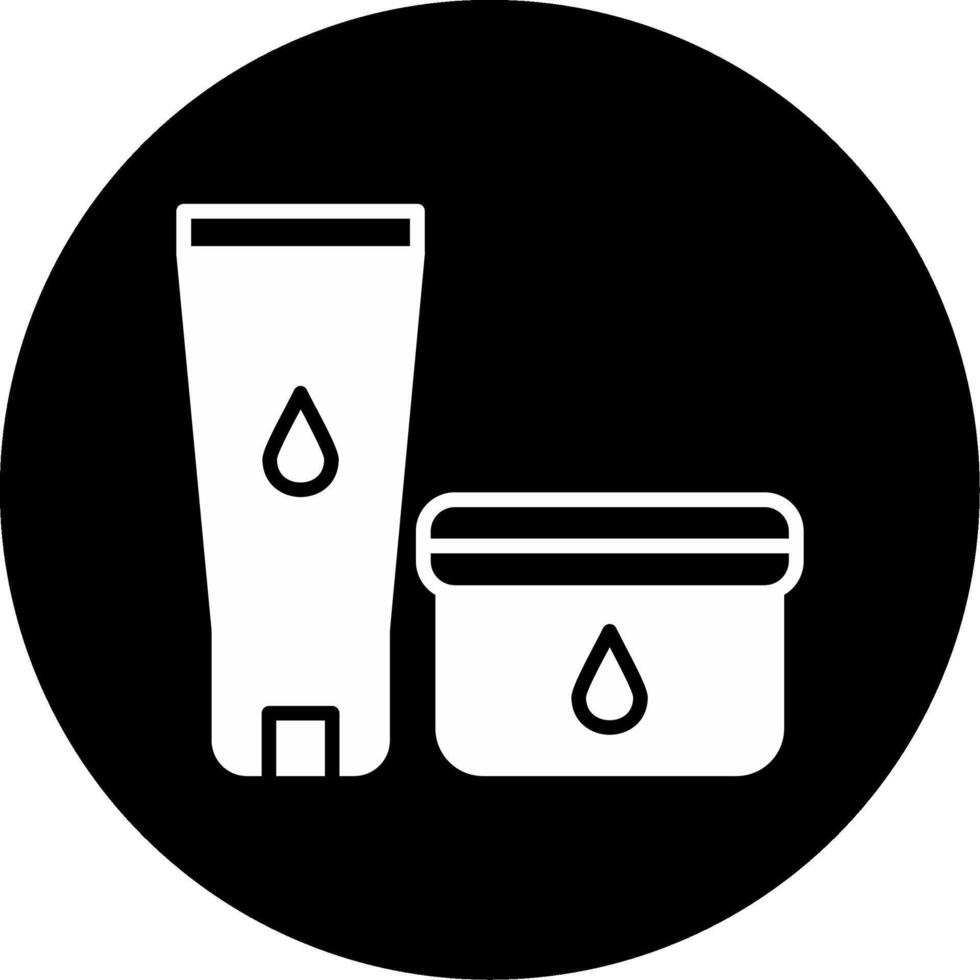 Daily Skincare Routine Essentials Glyph Circle Inverted vector