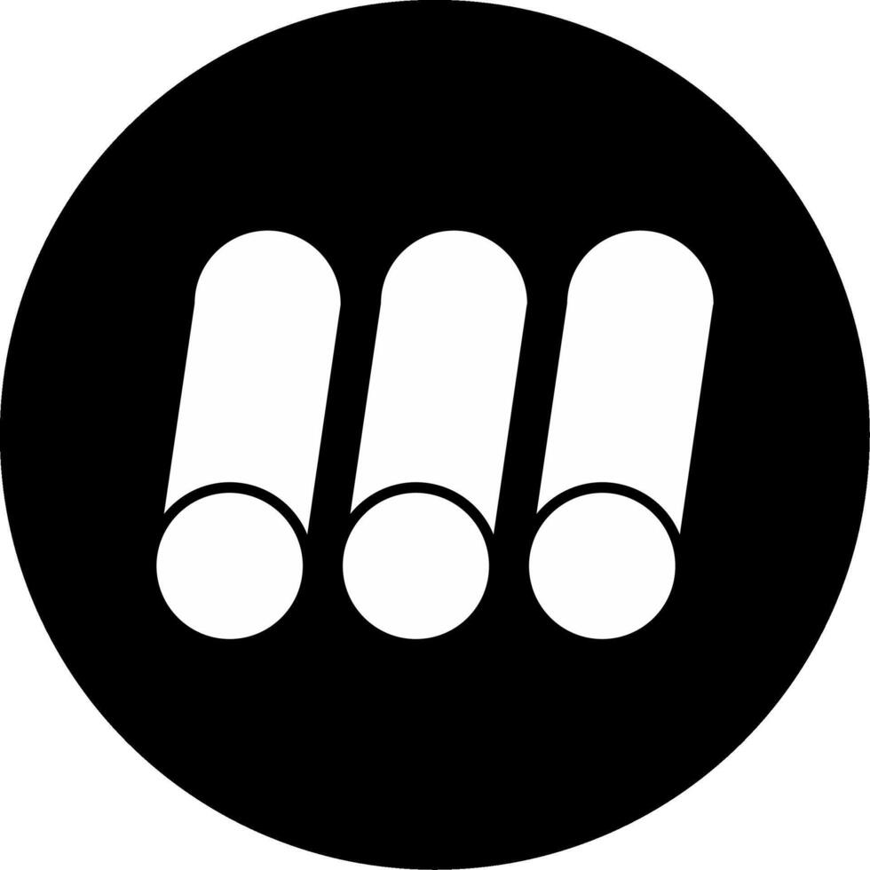 High Tensile Steel Rebar Rods Glyph Circle Inverted vector