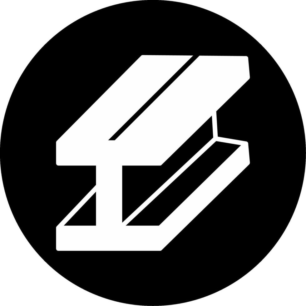 Reinforced Steel Rebar Icon Glyph Circle Inverted vector
