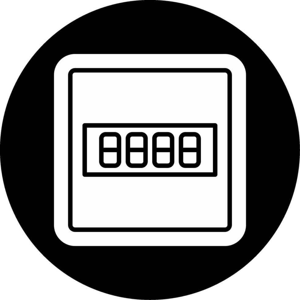 Multi Port Wall Power Sockets Glyph Circle Inverted vector