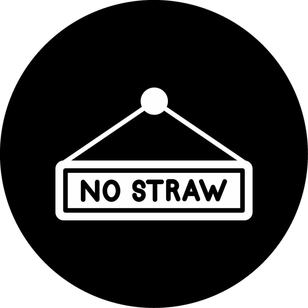 Global Straw Free Movement Awareness Art Glyph Circle Inverted vector