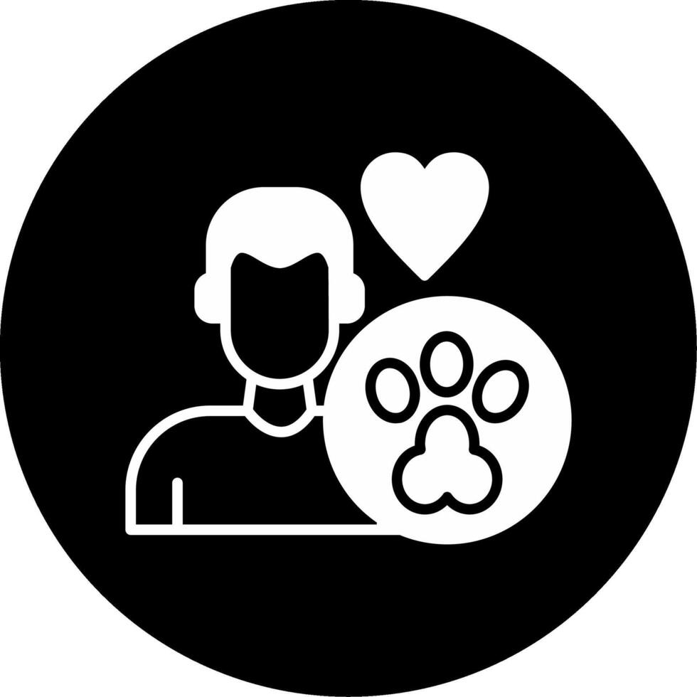 Companion Pet Care Facility Glyph Circle Inverted vector