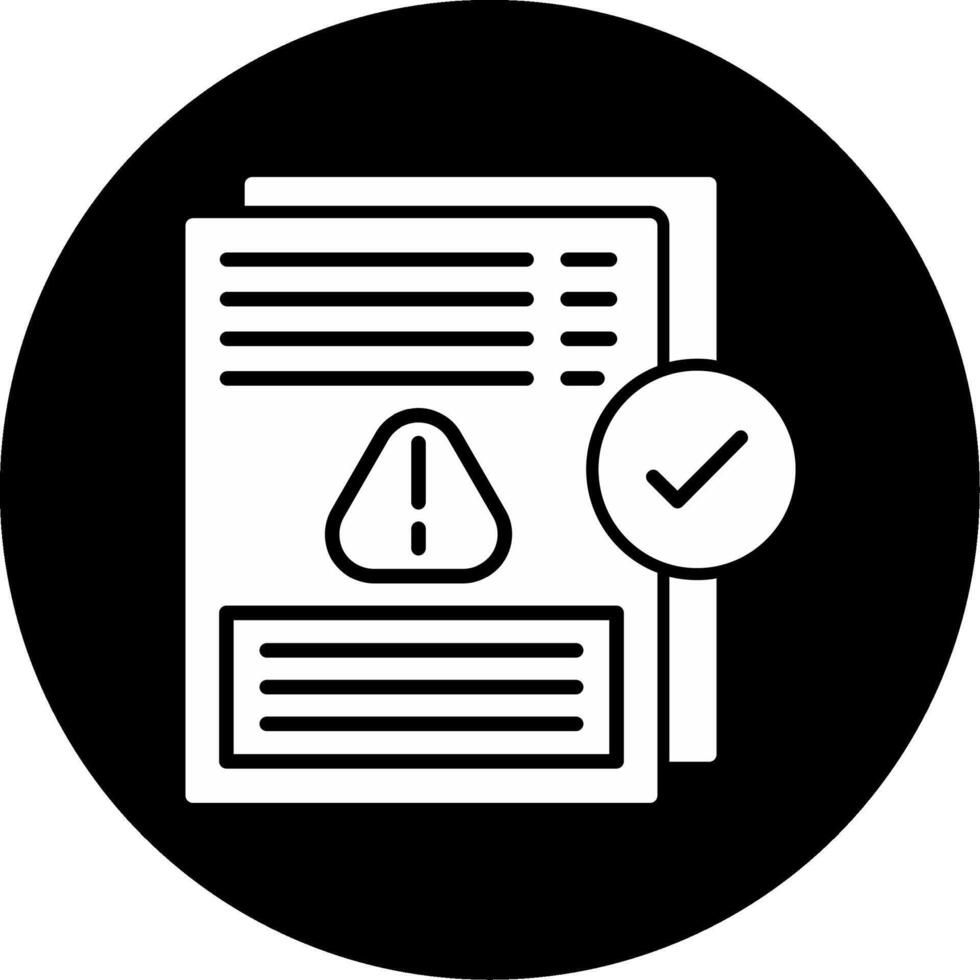 Risk Management and Prevention Strategy Glyph Circle Inverted vector