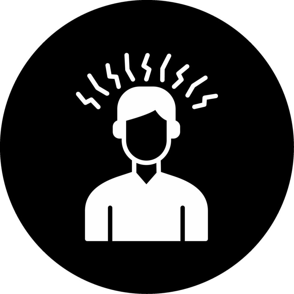Overcoming Sensory Overload in Public Spaces Glyph Circle Inverted vector