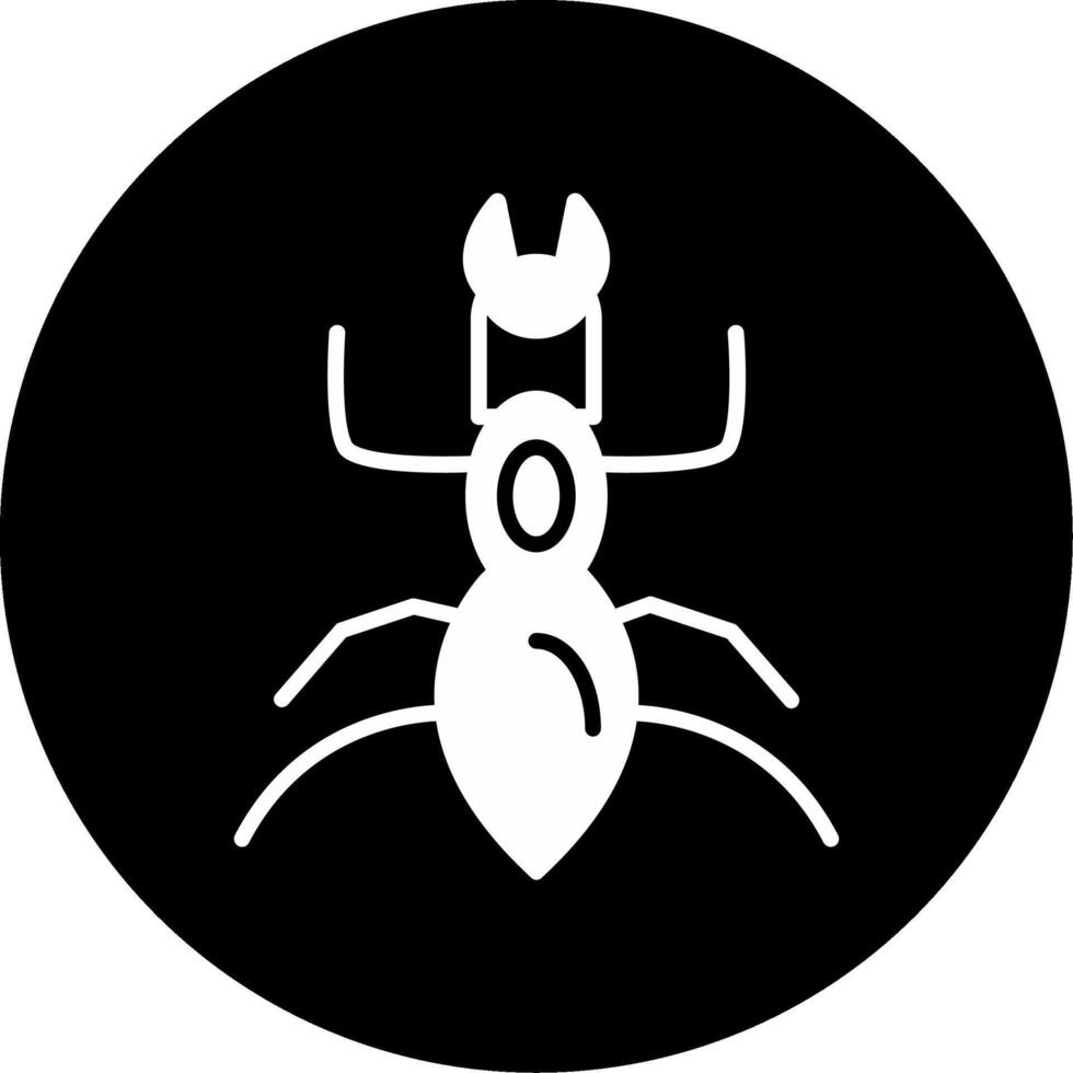 Wood Eating Worker Termite Glyph Circle Inverted vector