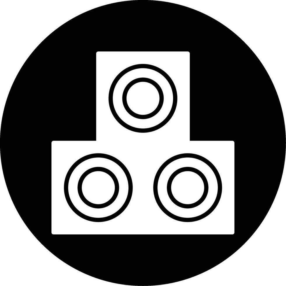 Ceramic Floor Tiles Stack Glyph Circle Inverted vector