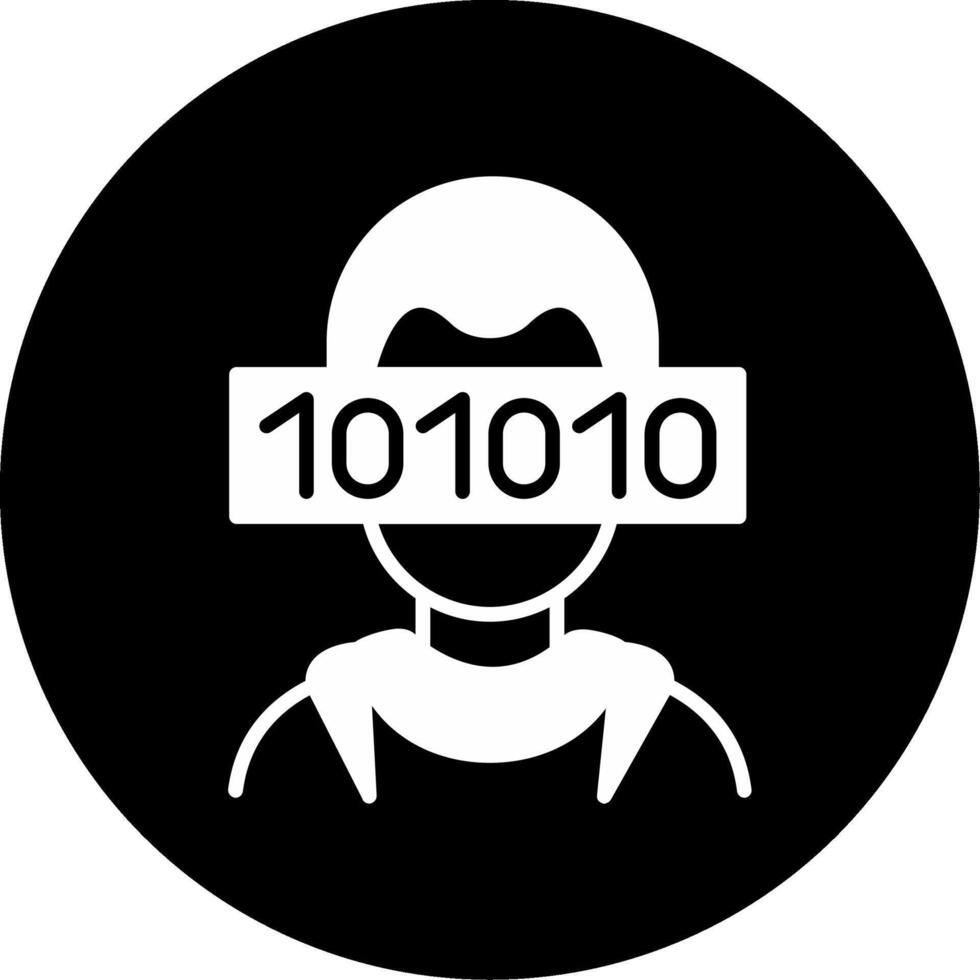 Disguised Man in Trench Coat Glyph Circle Inverted vector