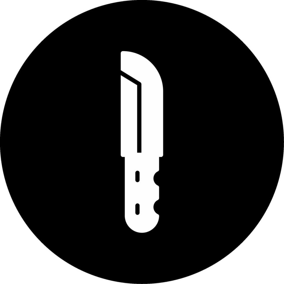 Compact Pocket Knife for Climbers Glyph Circle Inverted vector
