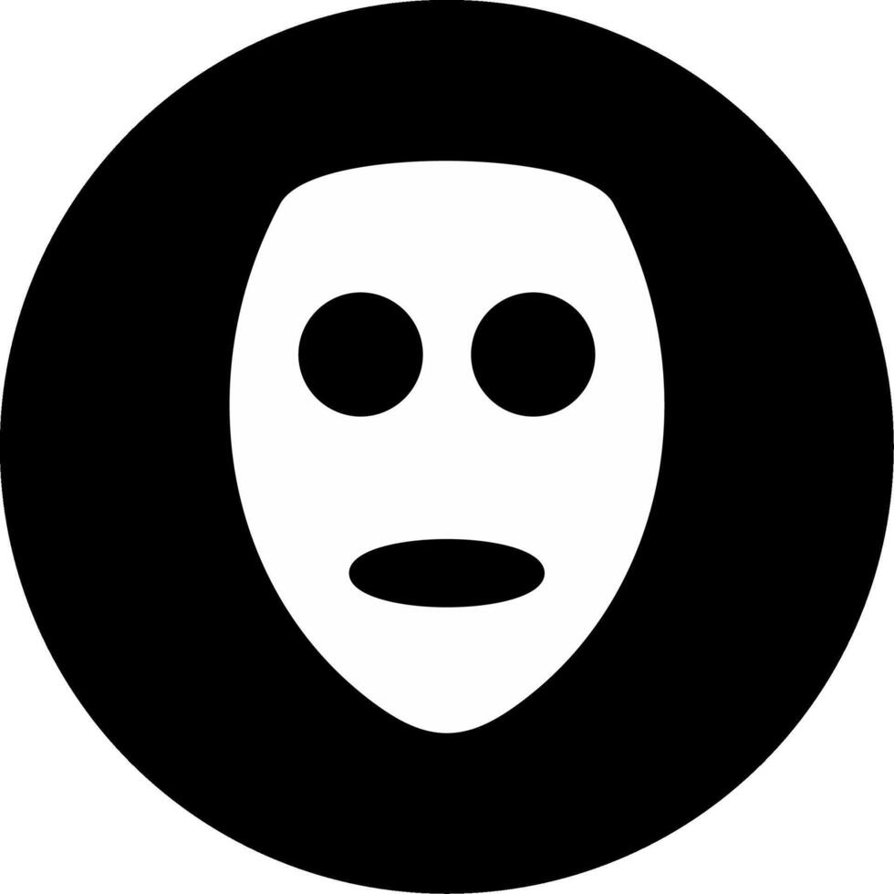 Korean Style Sheet Mask Glyph Circle Inverted vector