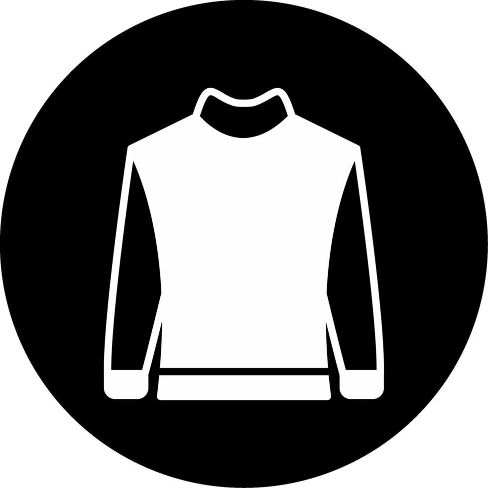 Cozy Sweatshirt Hoodie Clothing Glyph Circle Inverted vector