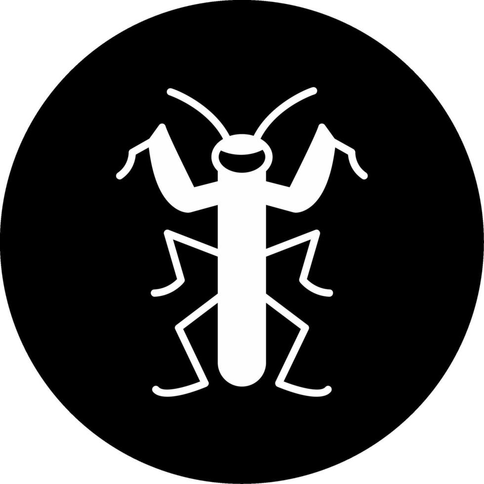 Predatory Praying Mantis Glyph Circle Inverted vector