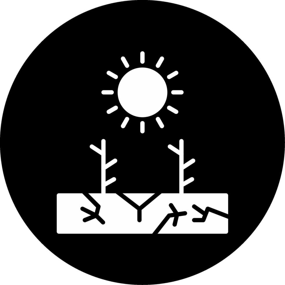 Agricultural Drought Risk Monitor Glyph Circle Inverted vector
