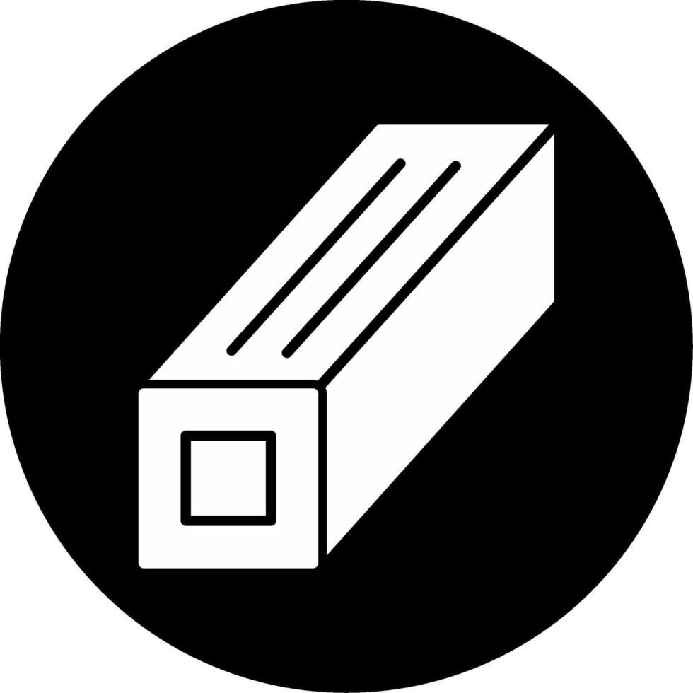 Thick Gauge Steel Beam Frame Glyph Circle Inverted vector