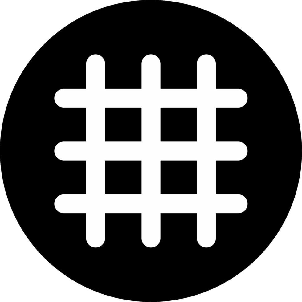 Steel Mesh Wire Grid Glyph Circle Inverted vector