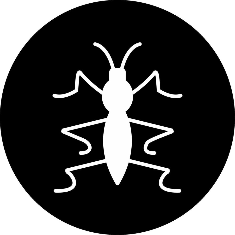 Camouflaged Stick Insect Glyph Circle Inverted vector