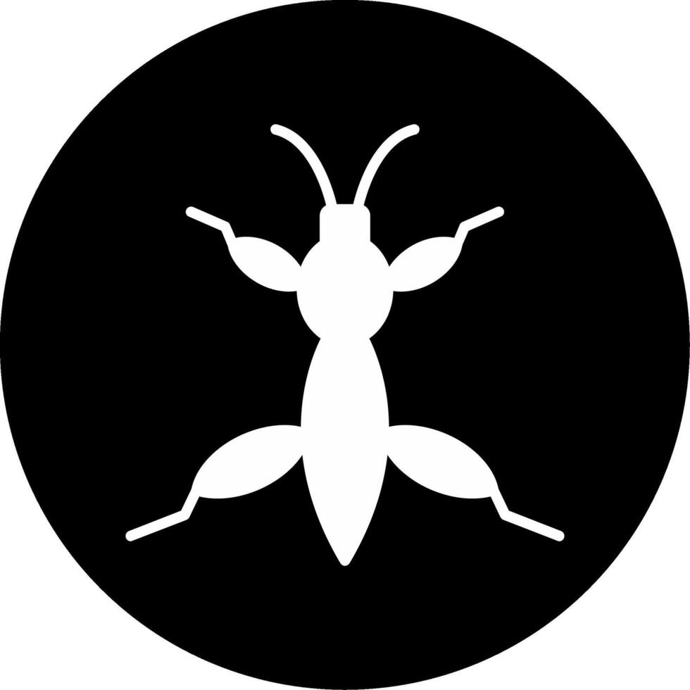 Leaf Shaped Forest Insect Glyph Circle Inverted vector