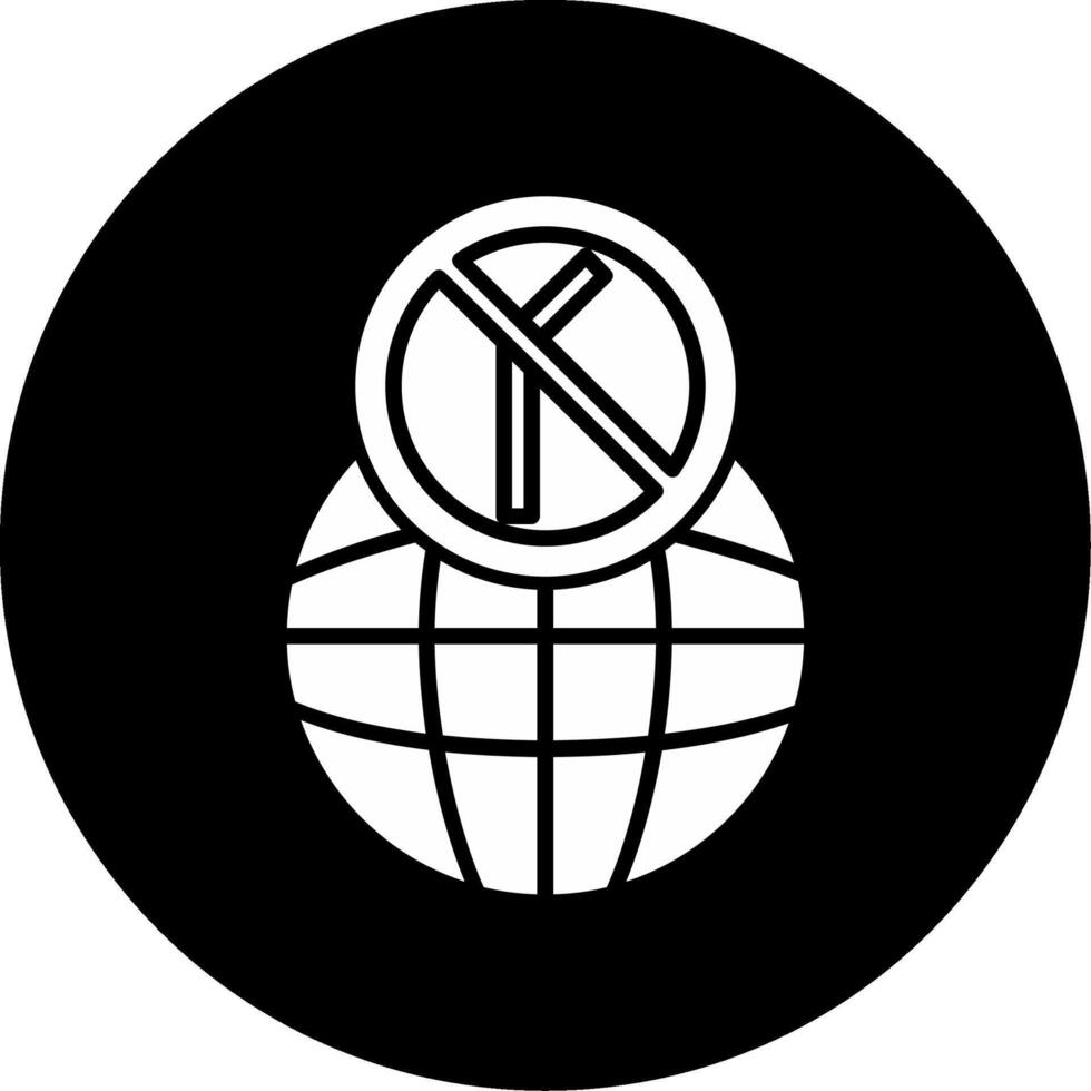 International Straw Free Movement Sign Glyph Circle Inverted vector