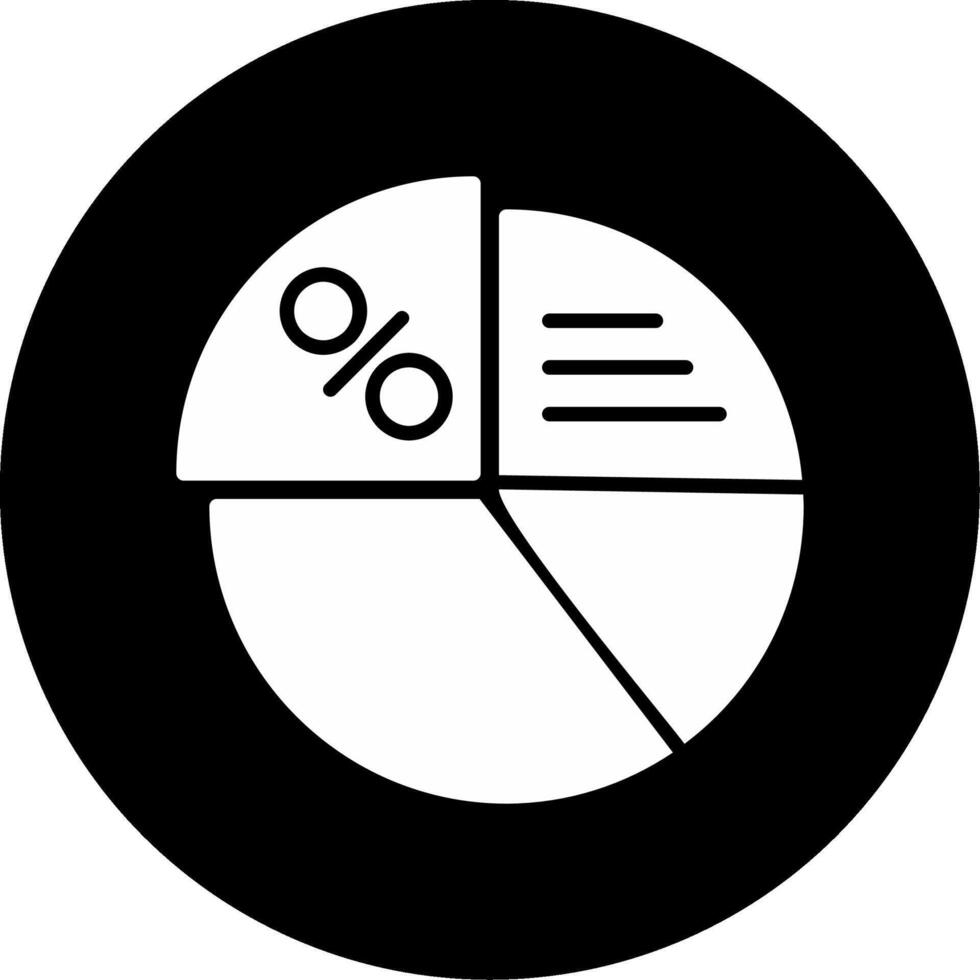 Company Dividend Distribution Chart Glyph Circle Inverted vector