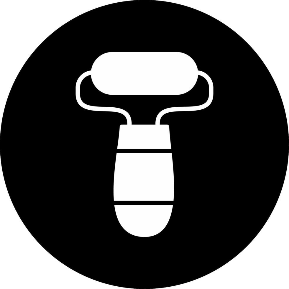 Jade Face Roller Tool Glyph Circle Inverted vector