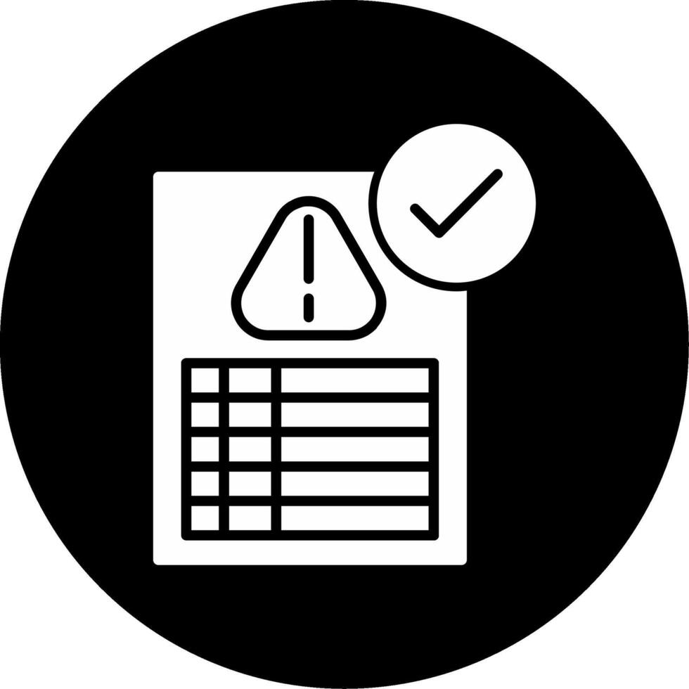 Corporate Risk Evaluation Dashboard Glyph Circle Inverted vector