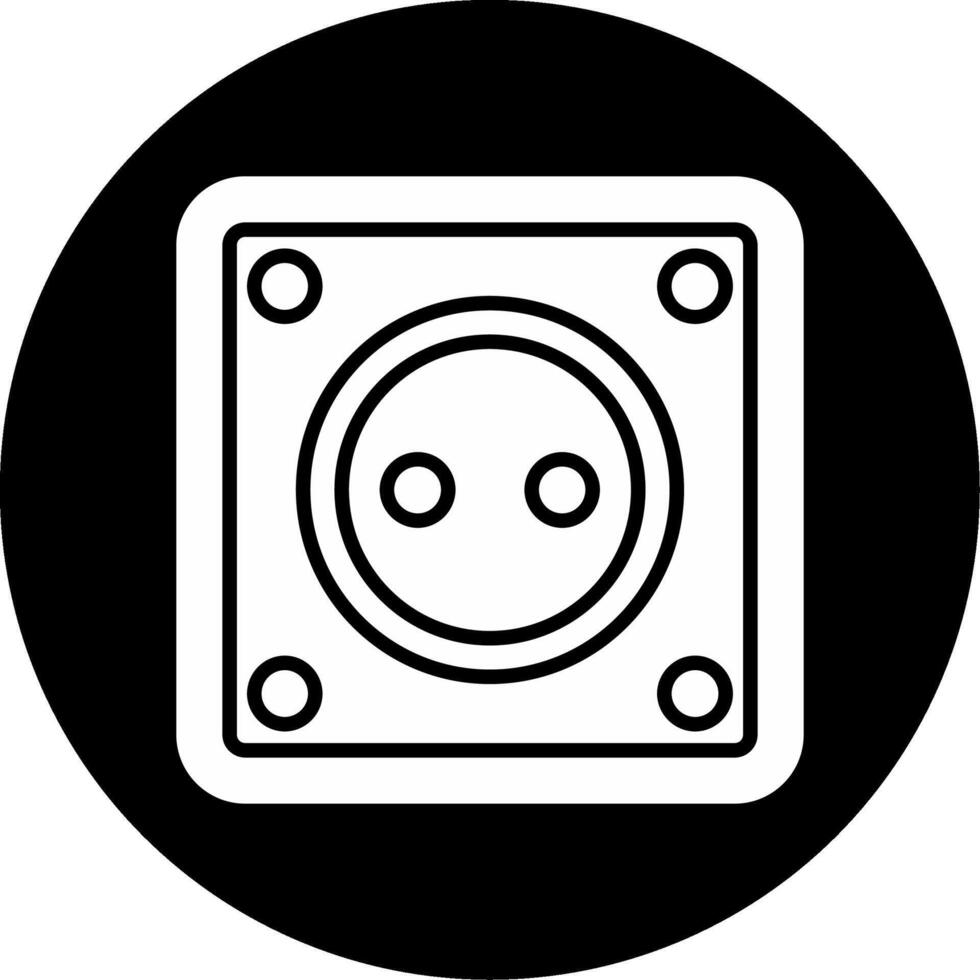 Type C Europlug Wall Connector Glyph Circle Inverted vector