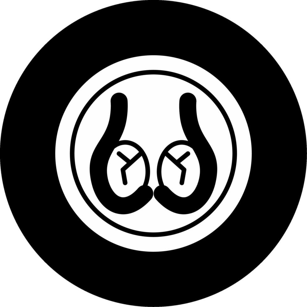 Male Testicles Health Screening Glyph Circle Inverted vector
