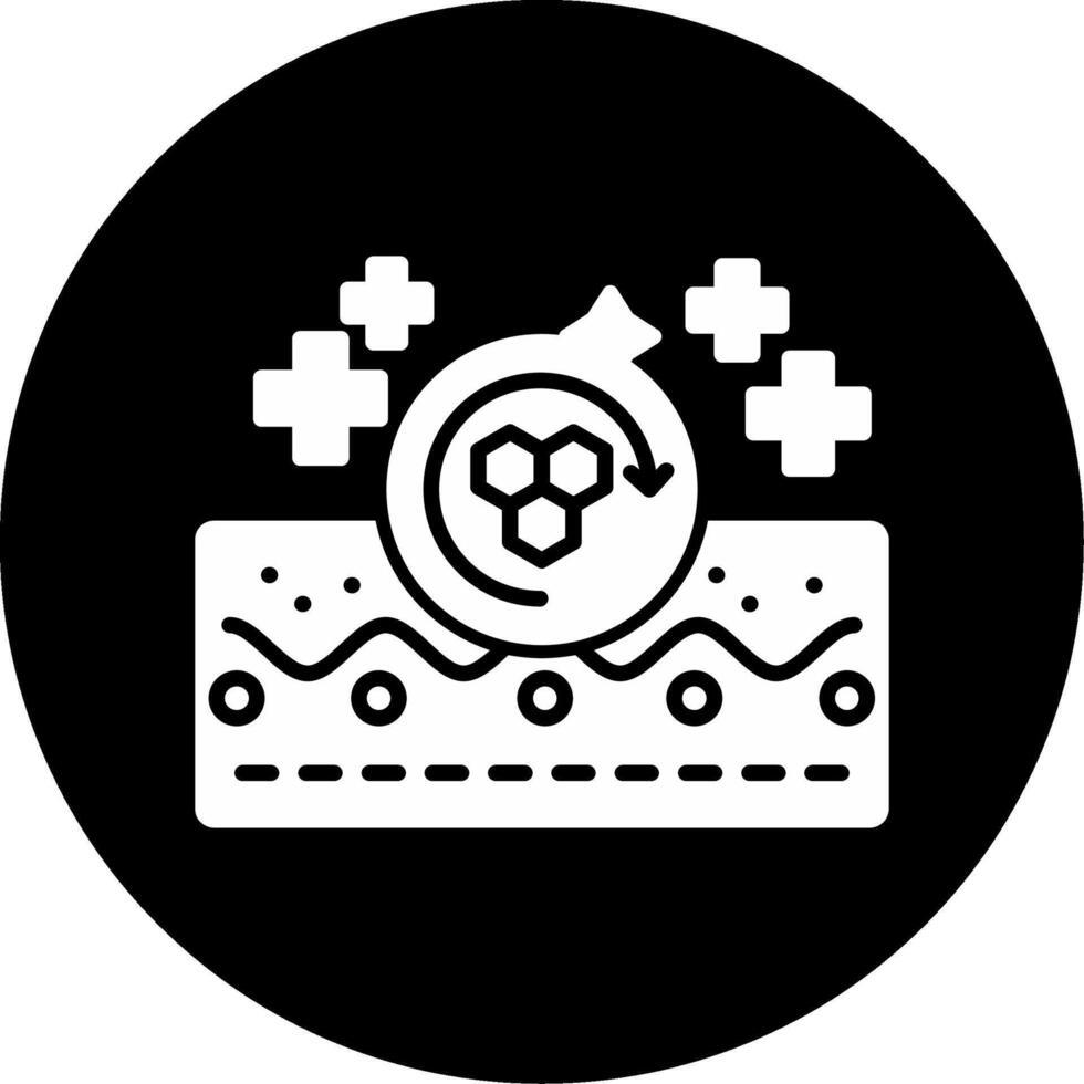 Epidermis Renewal Icon Glyph Circle Inverted vector