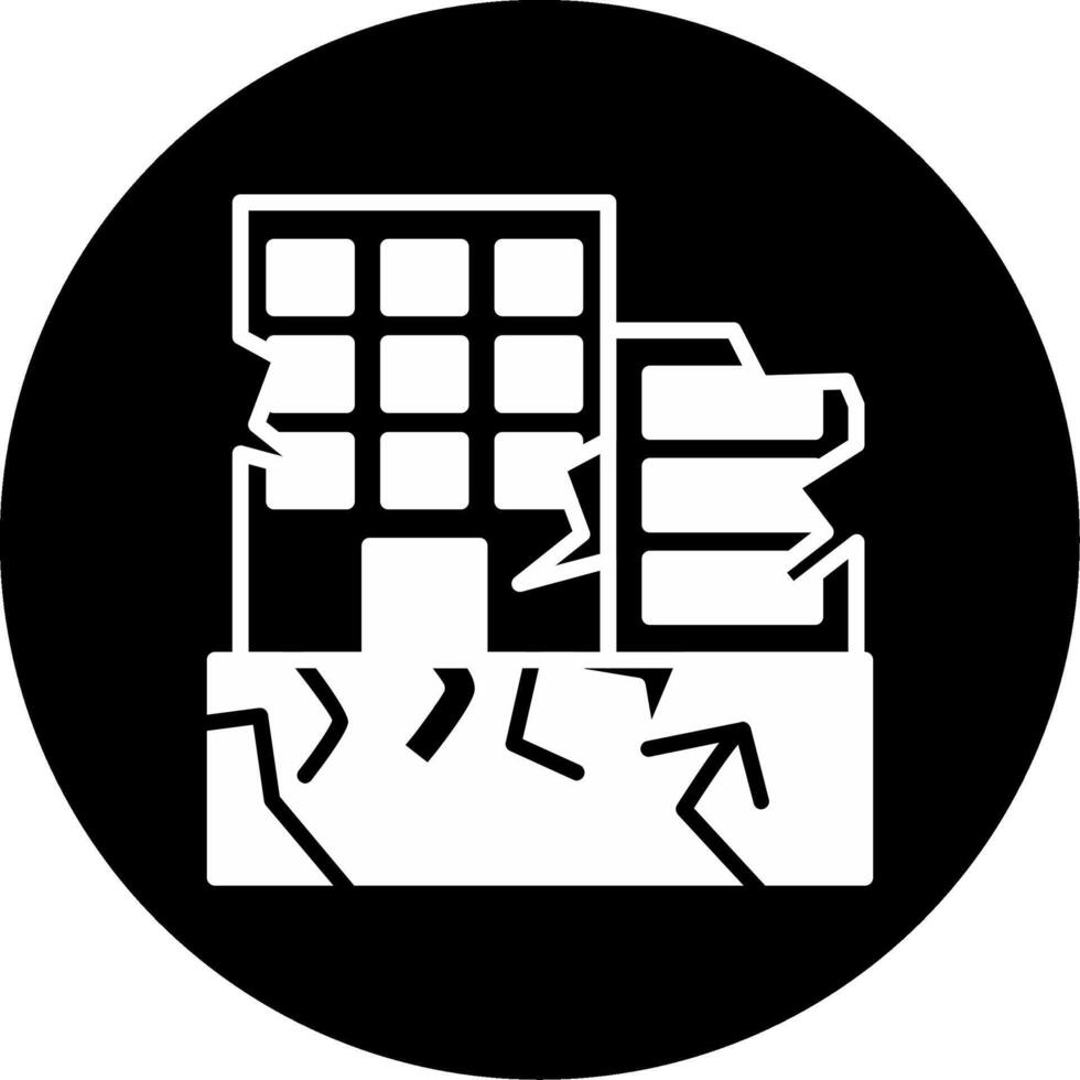 Earthquake Survivor Support Icon Glyph Circle Inverted vector