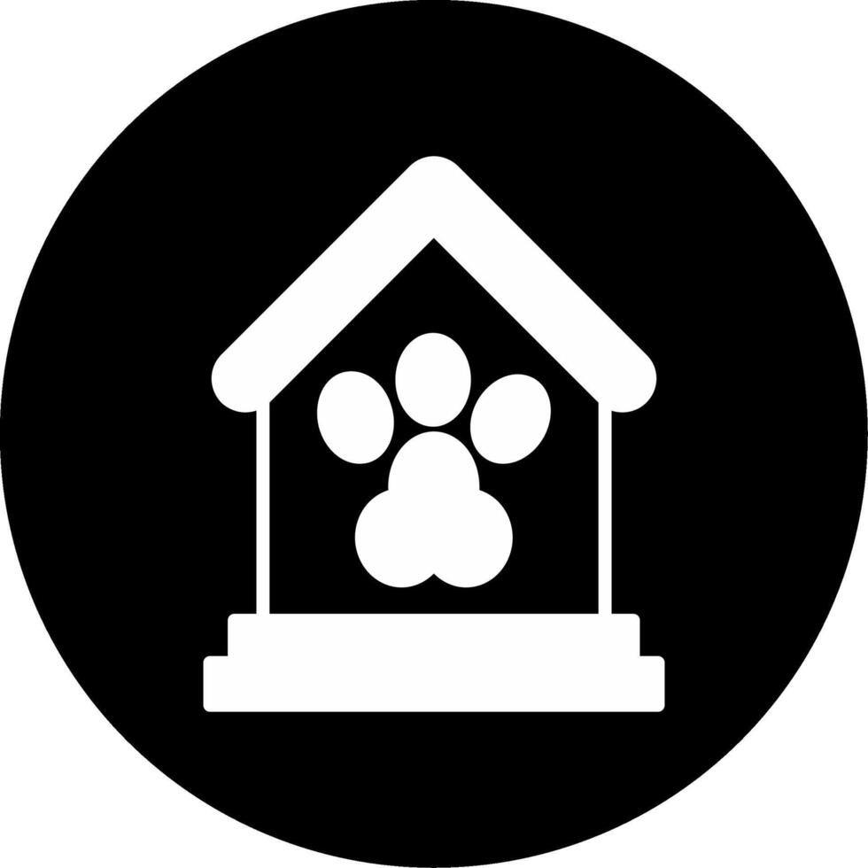 Dedicated Pet Daycare Arrangement Glyph Circle Inverted vector