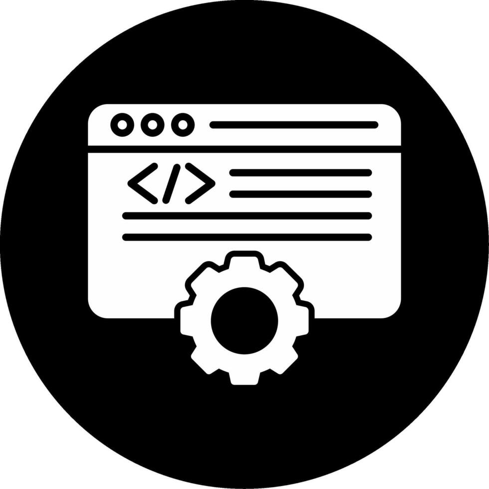 Web Briefing and Client Planning Glyph Circle Inverted vector