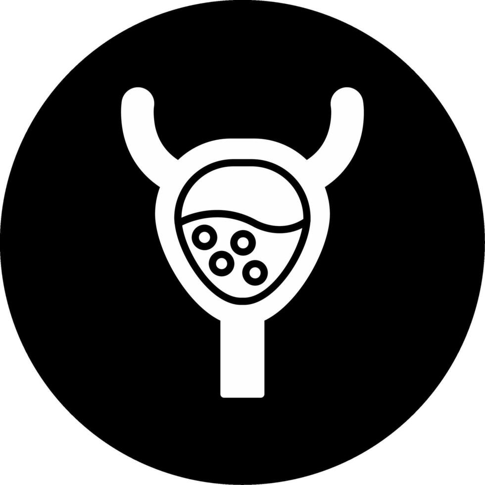 Urinary Bladder Health Diagnosis Glyph Circle Inverted vector