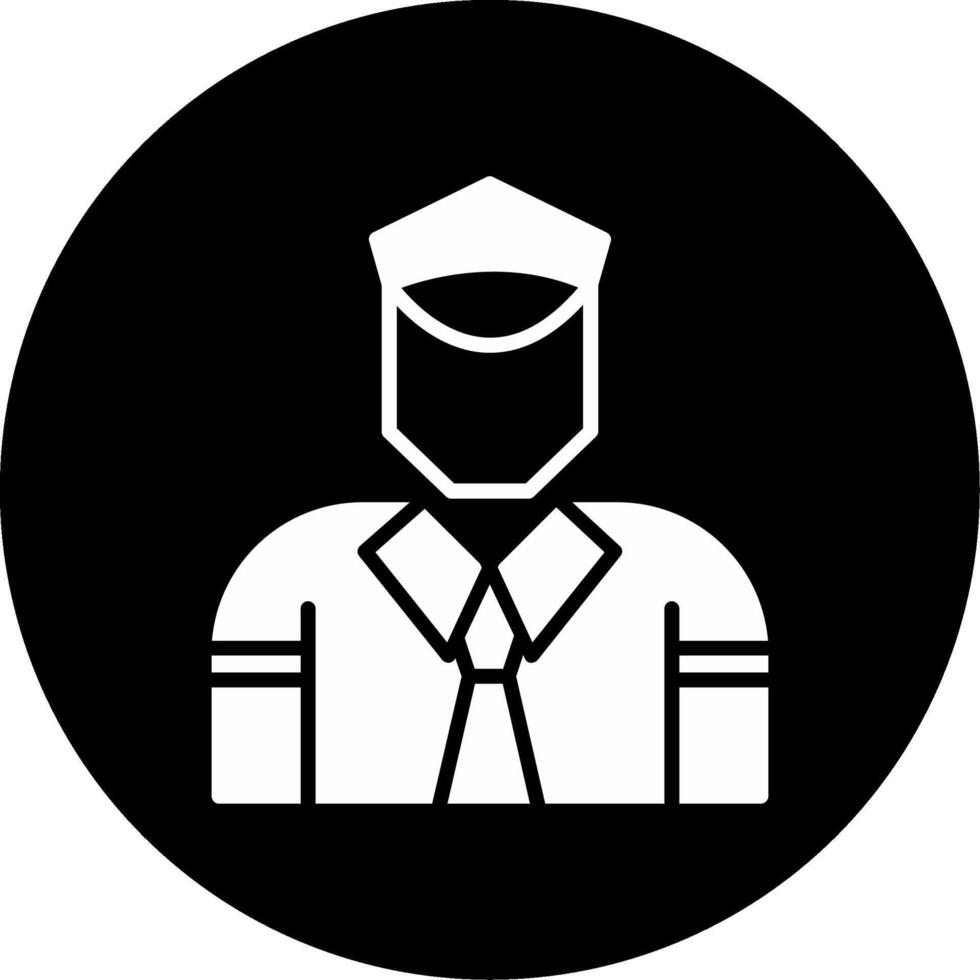 Vehicle Driver Location Pin Glyph Circle Inverted vector