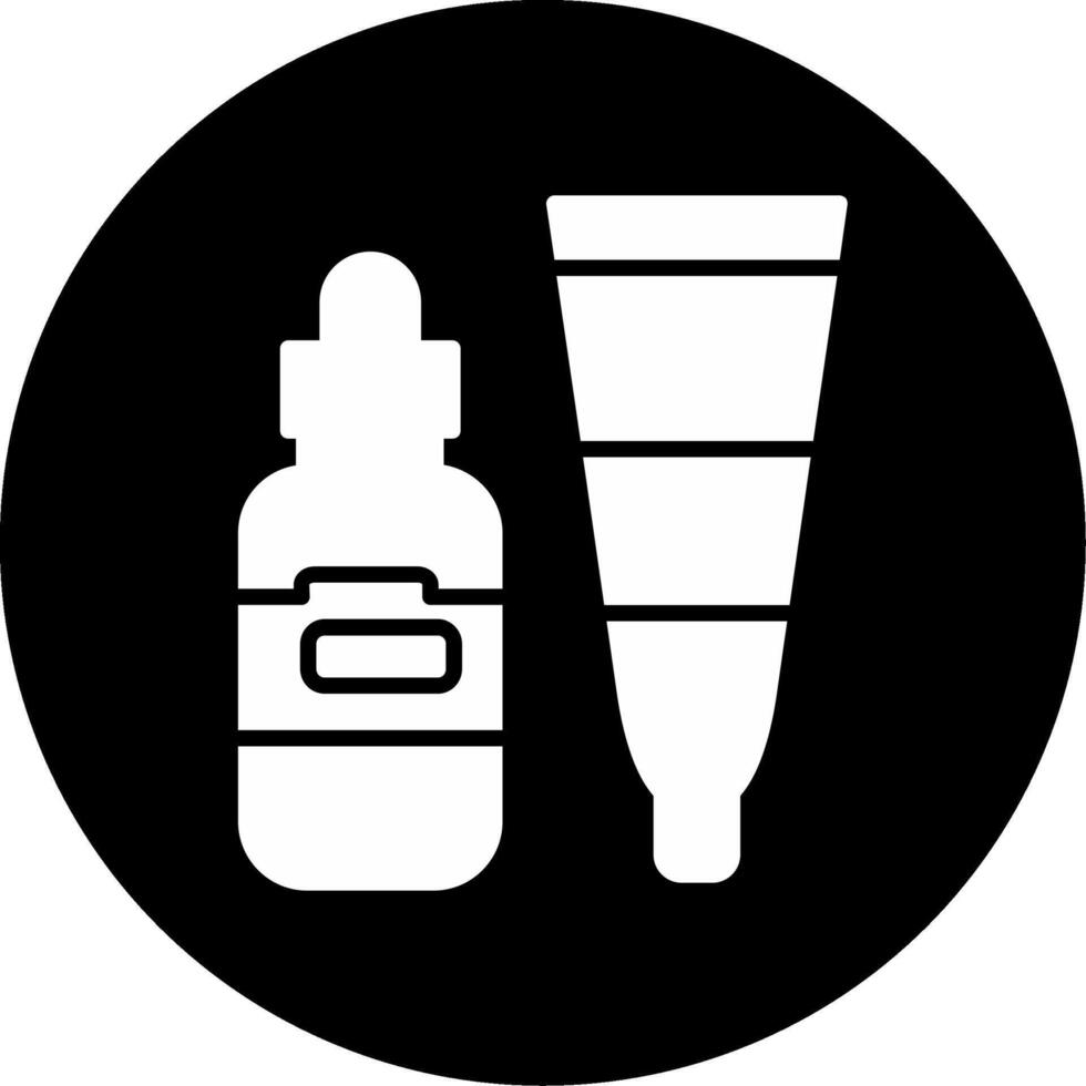 Blemish Spot Corrector Glyph Circle Inverted vector