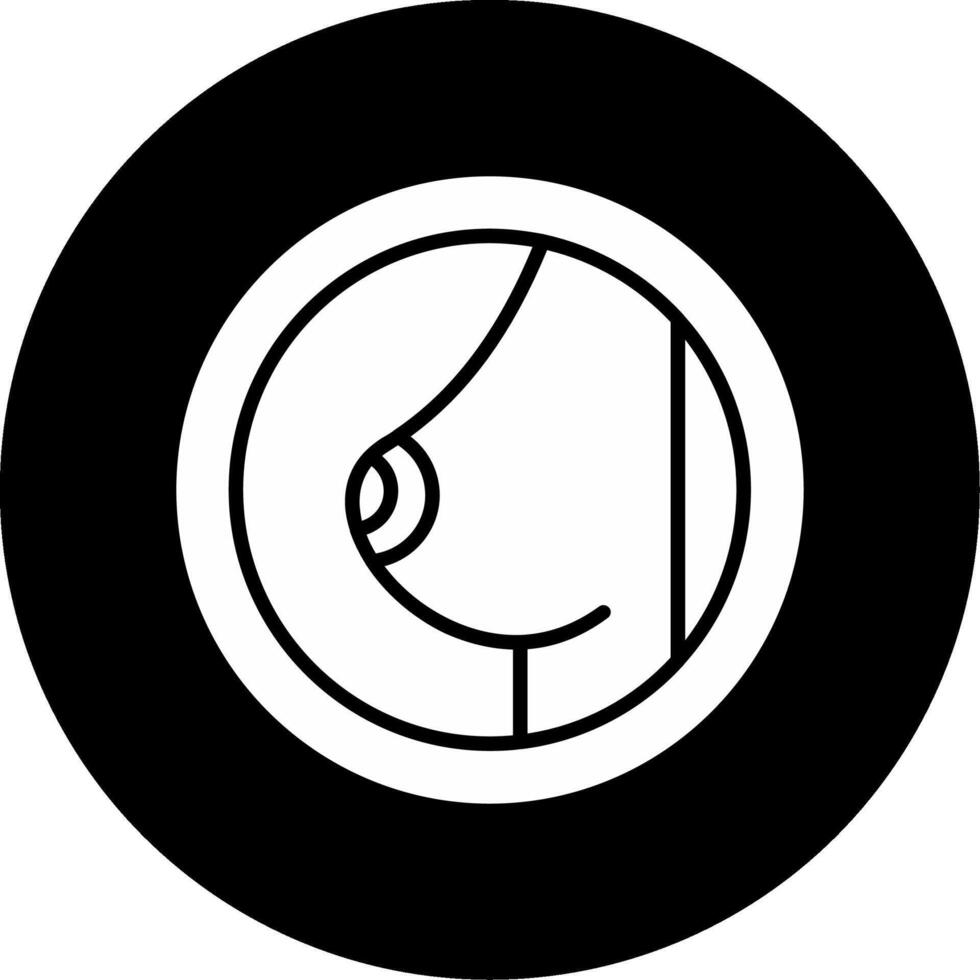 Chest X Ray Scan Imaging Glyph Circle Inverted vector