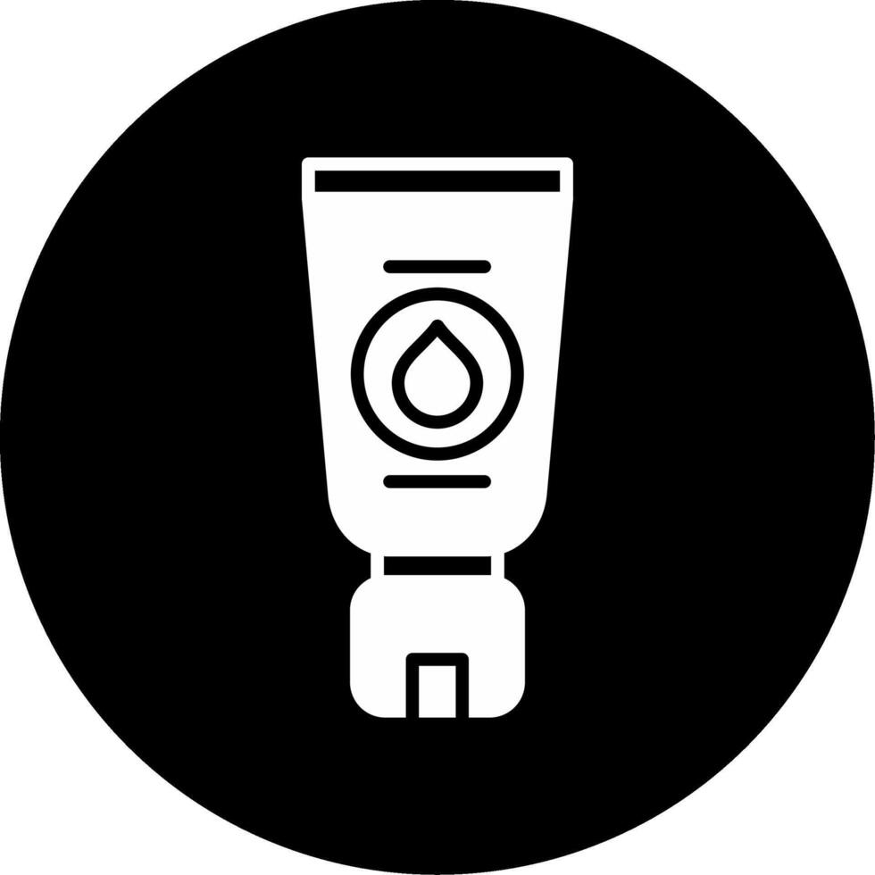 Scented Body Lotion Bottle Glyph Circle Inverted vector
