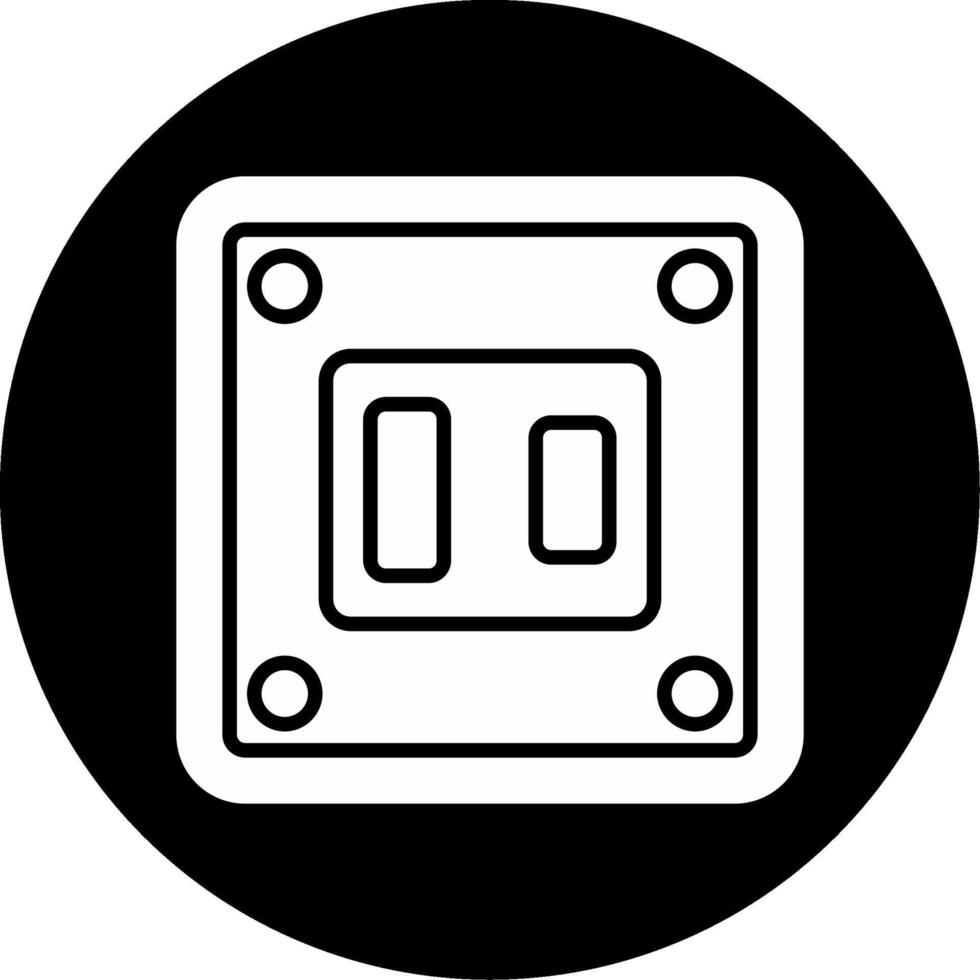 Type A American Flat Socket Glyph Circle Inverted vector