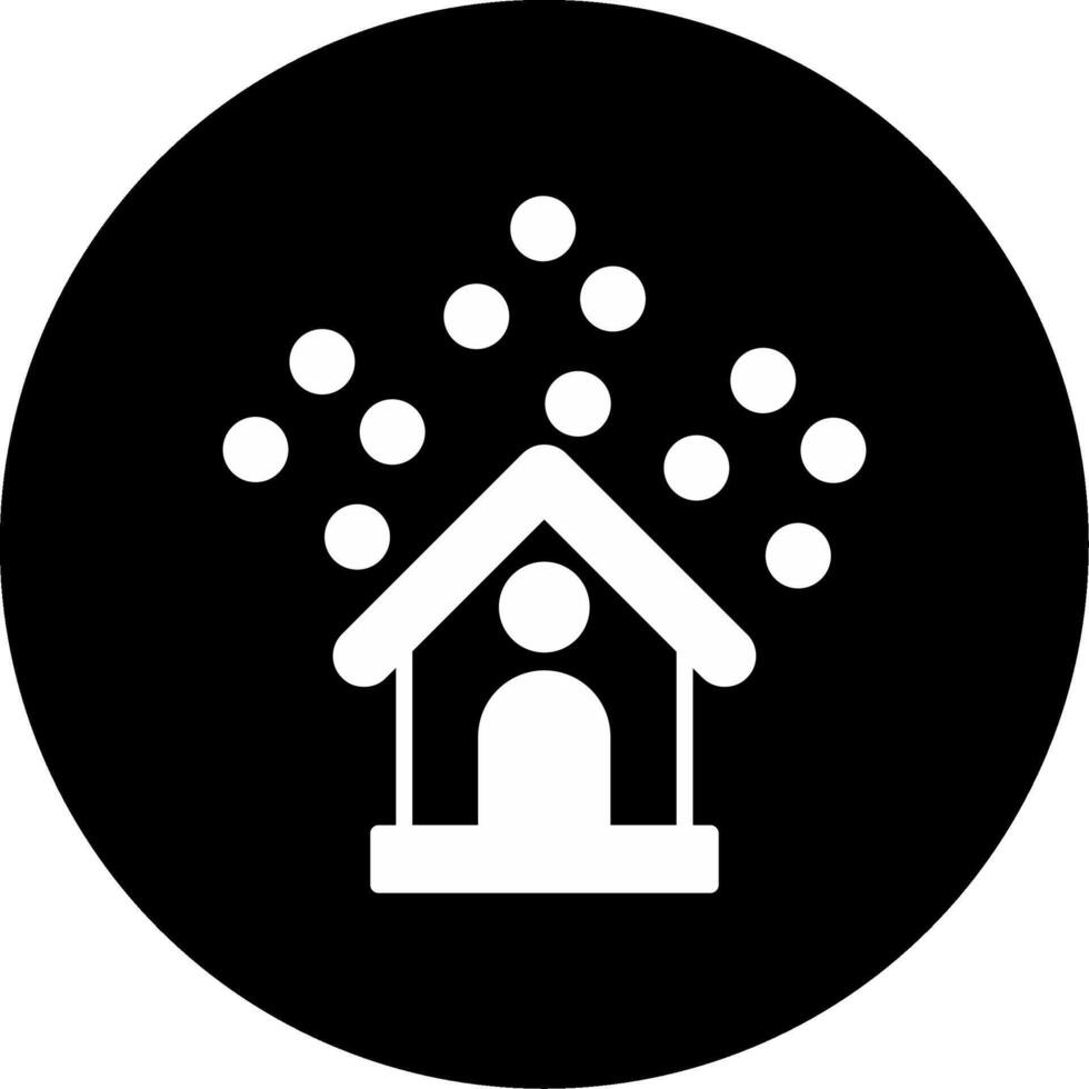 Heavy Thick Snowfall Conditions Glyph Circle Inverted vector