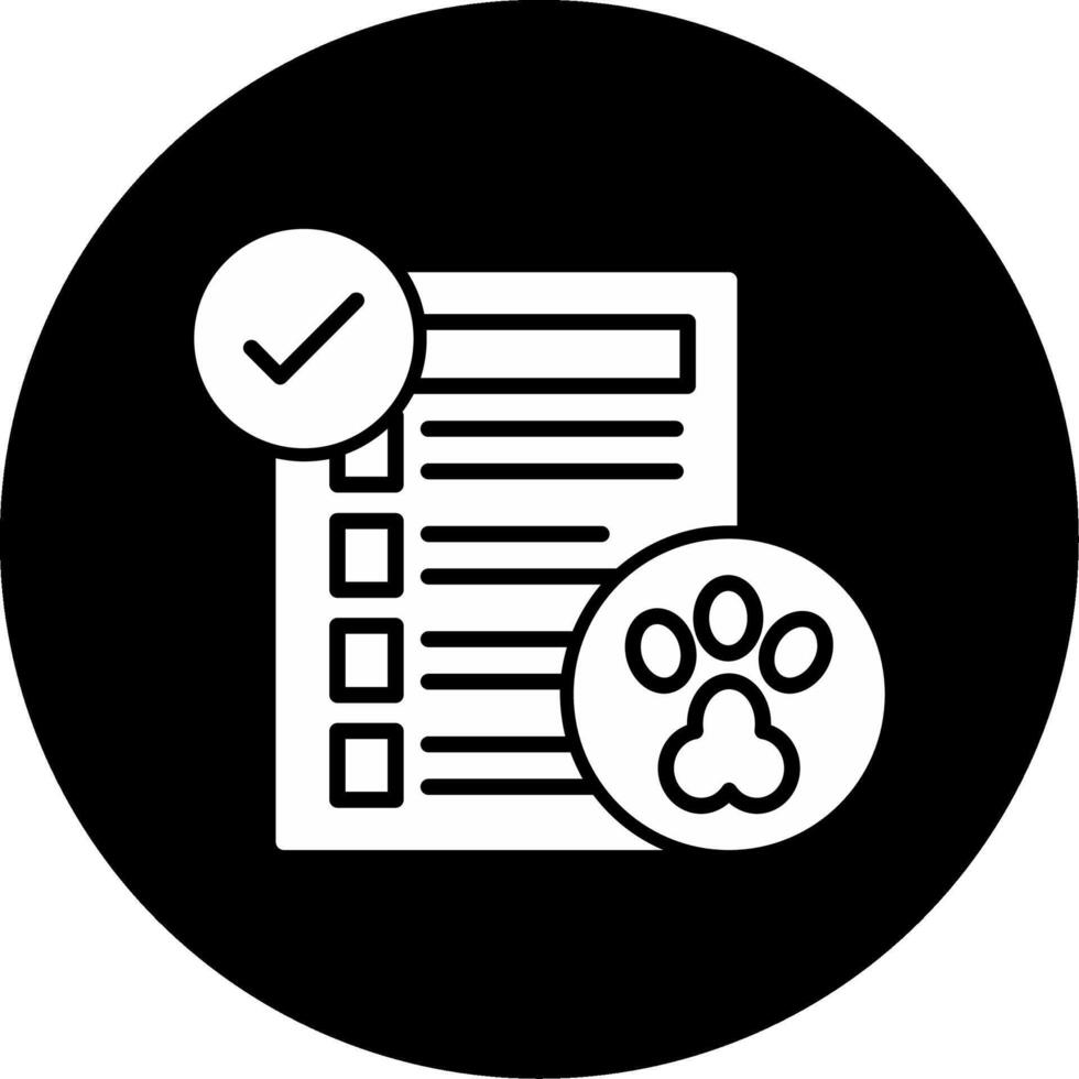 Location Pin for Pet Daycare Center Glyph Circle Inverted vector