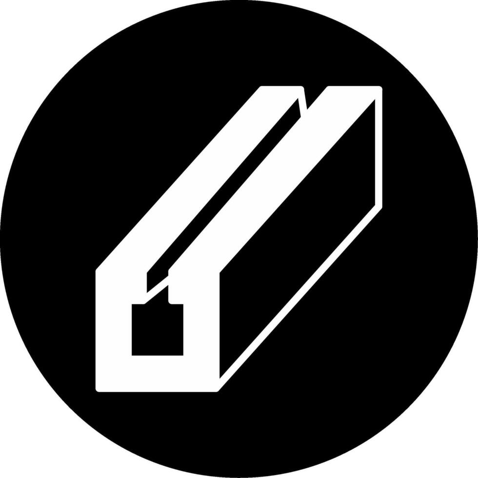 Column Support Steel Beam Glyph Circle Inverted vector