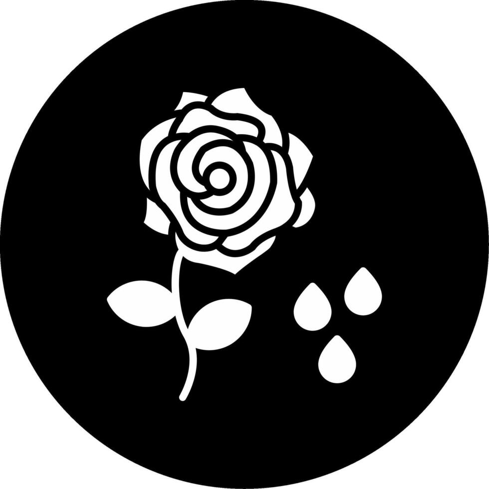 Rose Petal Infused Water Glyph Circle Inverted vector