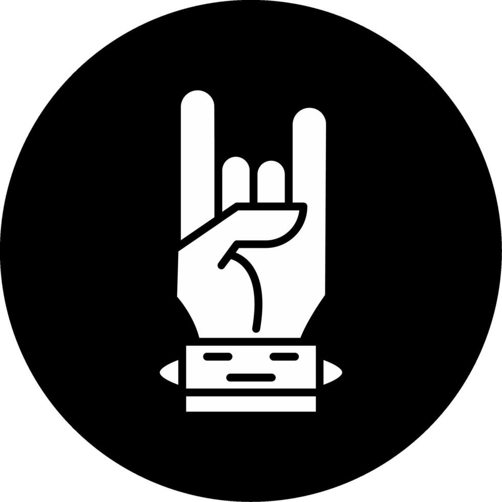 Maloik Hand Sign for Rock Glyph Circle Inverted vector