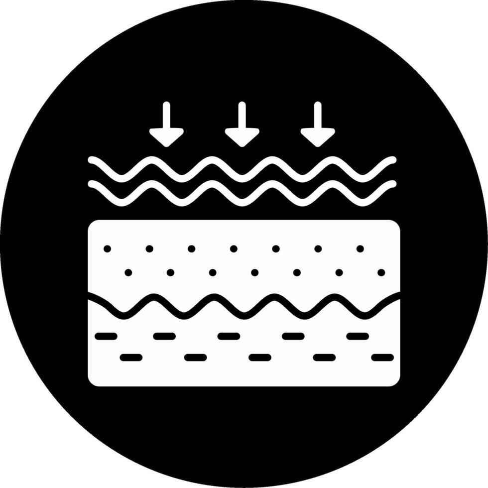 Visible Wrinkle Formation Glyph Circle Inverted vector