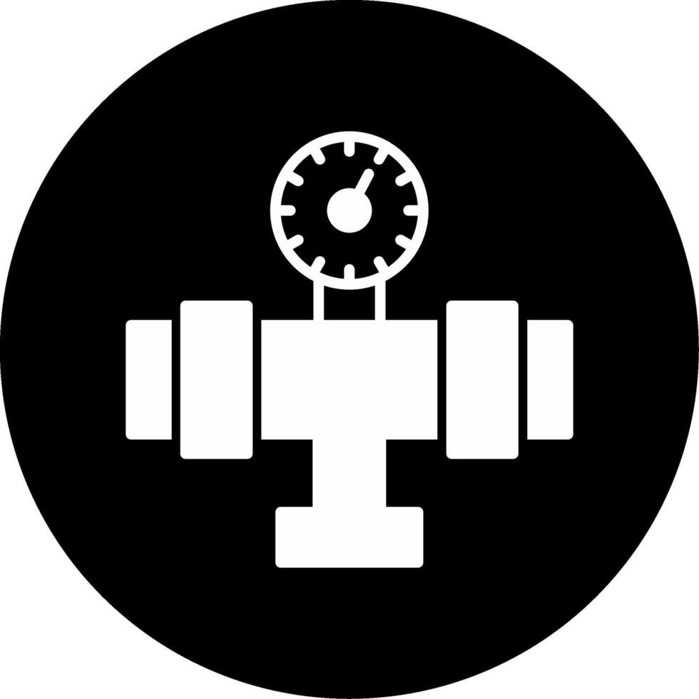 Quality Control Inspection Icon Glyph Circle Inverted vector