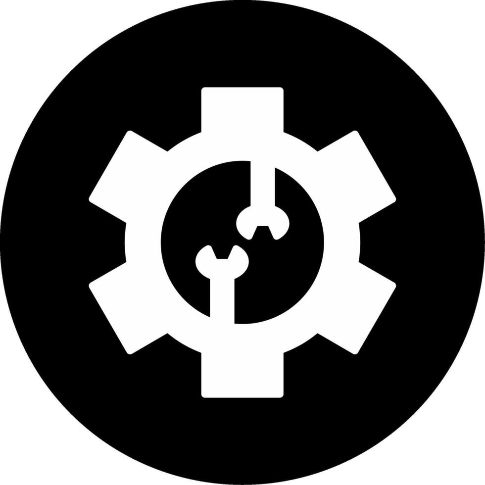 Residential Repair Services Icon Glyph Circle Inverted vector