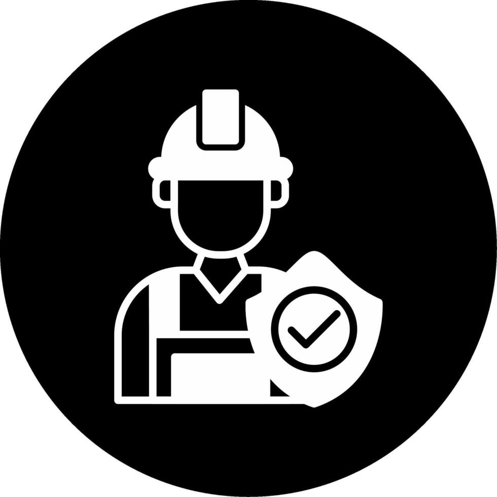 Trusted and Reliable Support Icon Glyph Circle Inverted vector