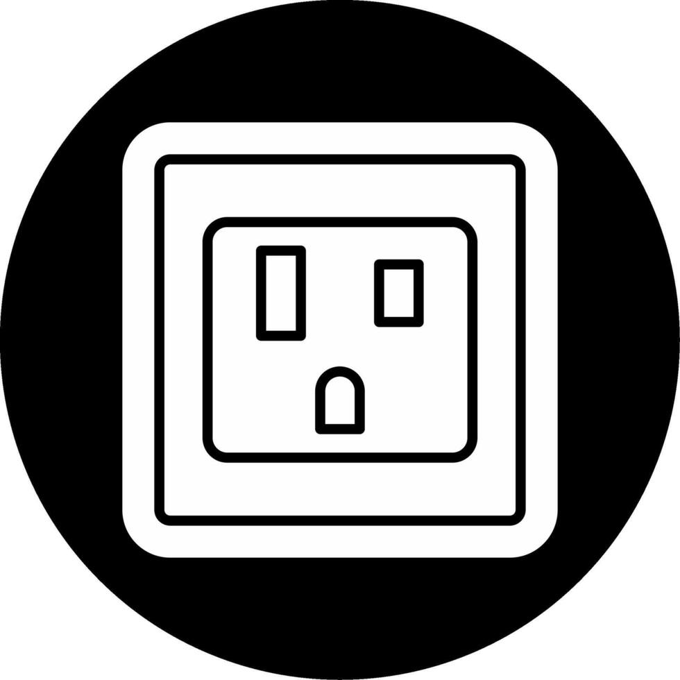 Type B US Grounded Socket Glyph Circle Inverted vector
