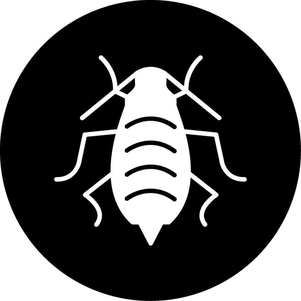 Sap Sucking Aphid Glyph Circle Inverted vector