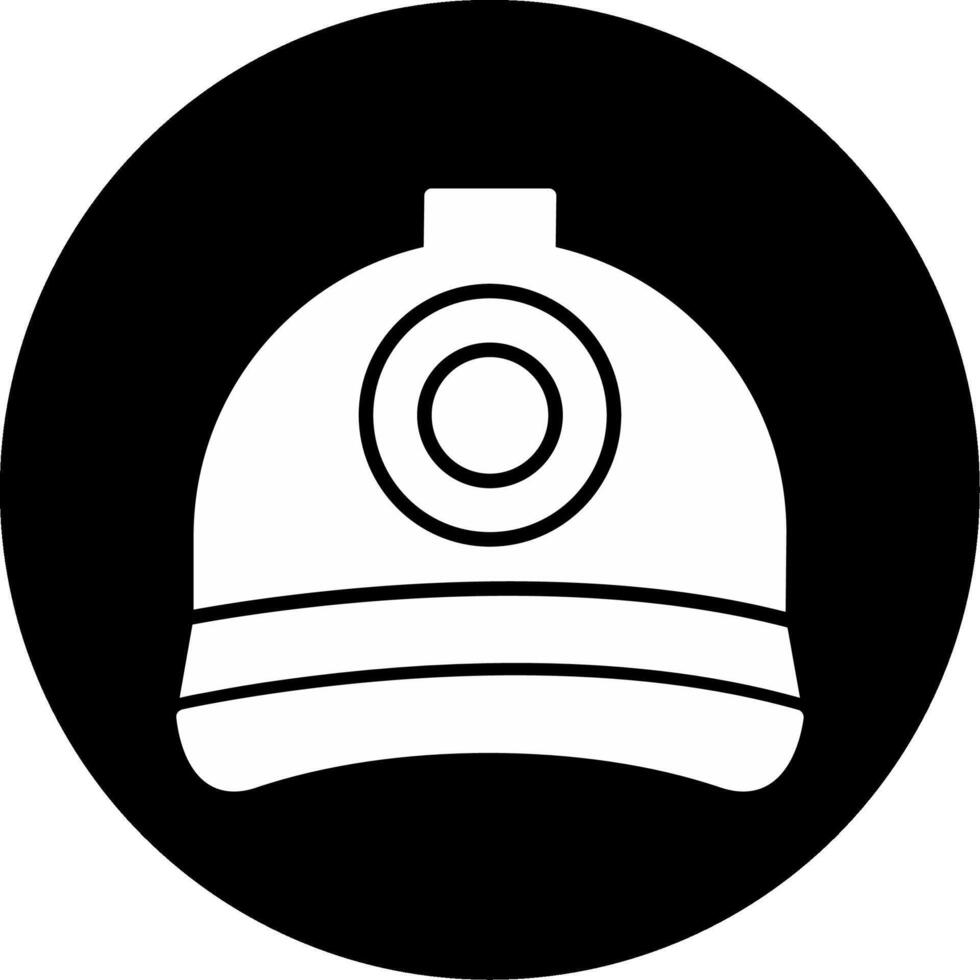 Youth Cap with Embroidered Badge Glyph Circle Inverted vector