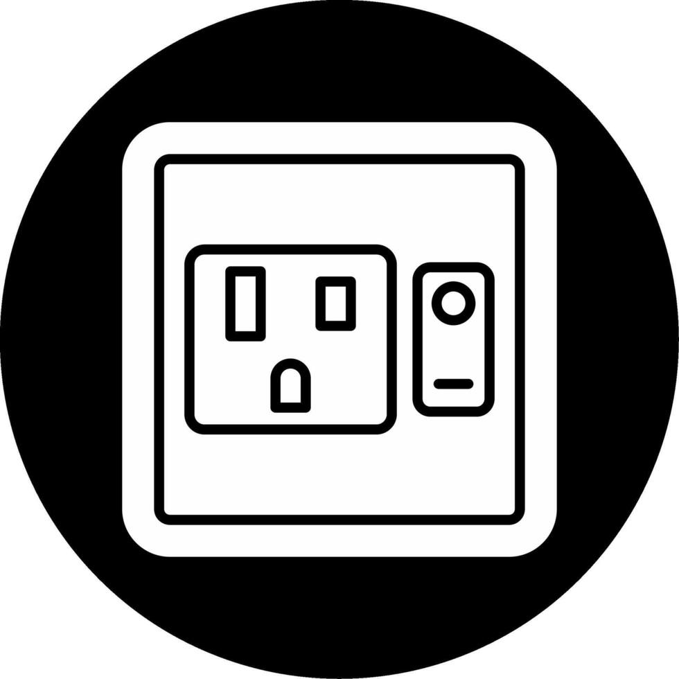 Voltage Controlled Utility Plug Glyph Circle Inverted vector