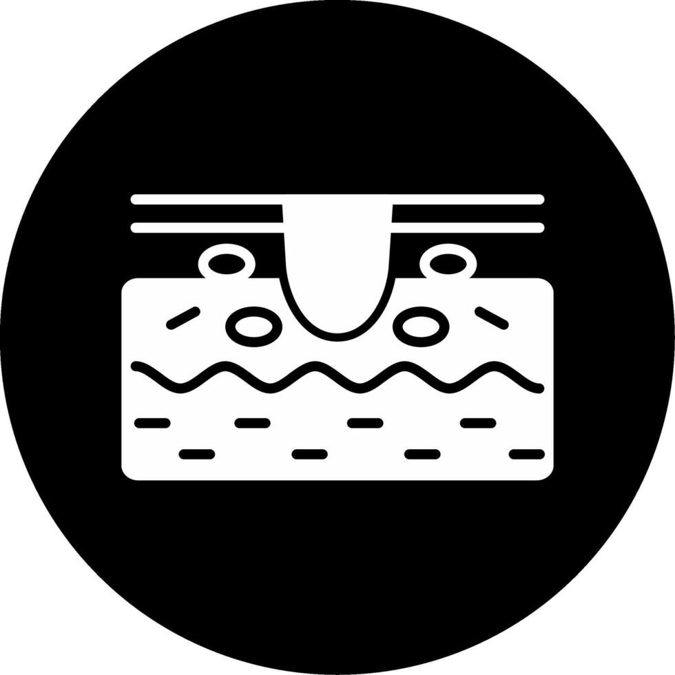 Vitamin E Skin Healing Icon Glyph Circle Inverted vector